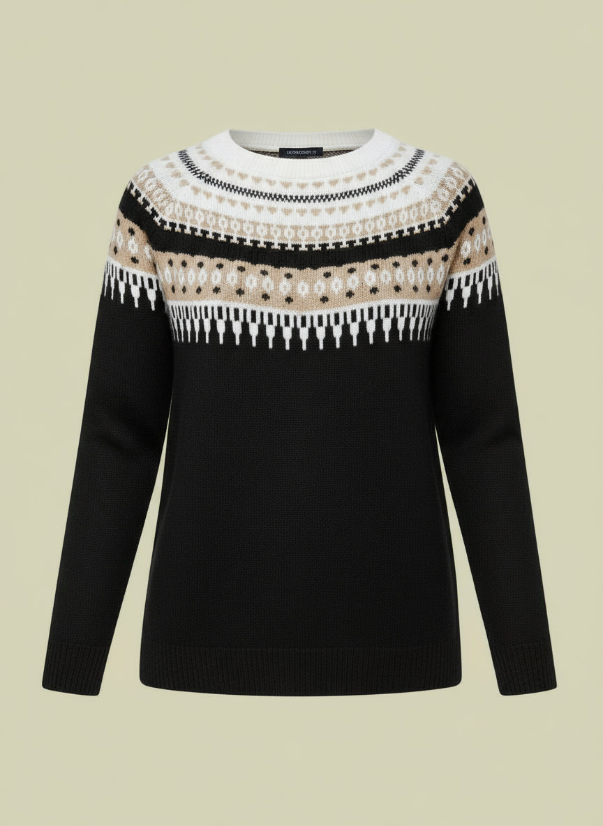 Warm Women’s Norwegian Sweater Cozy Nordic Knit