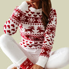 Women’s Christmas Sweater with Snowflake Pattern Festive Knitwear