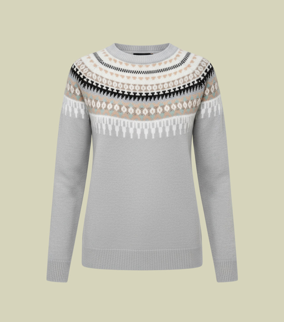 Warm Women’s Norwegian Sweater Cozy Nordic Knit