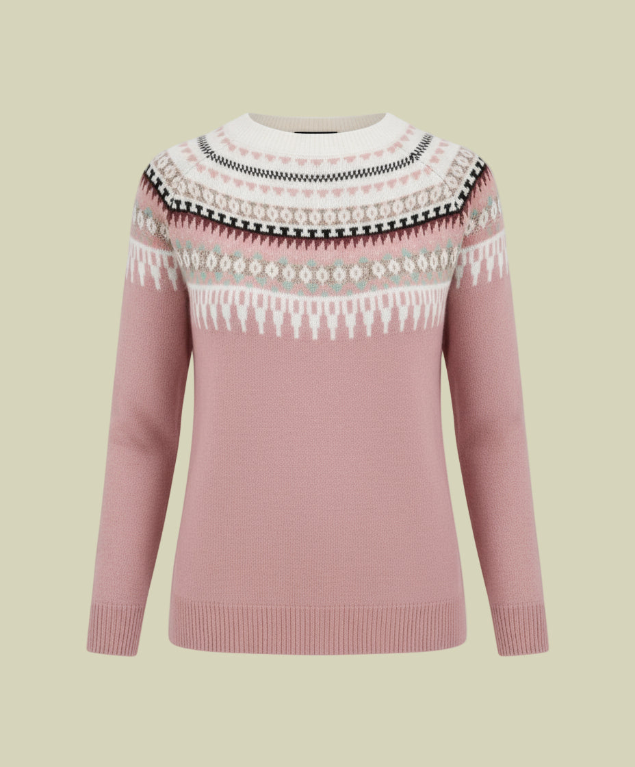 Warm Women’s Norwegian Sweater Cozy Nordic Knit