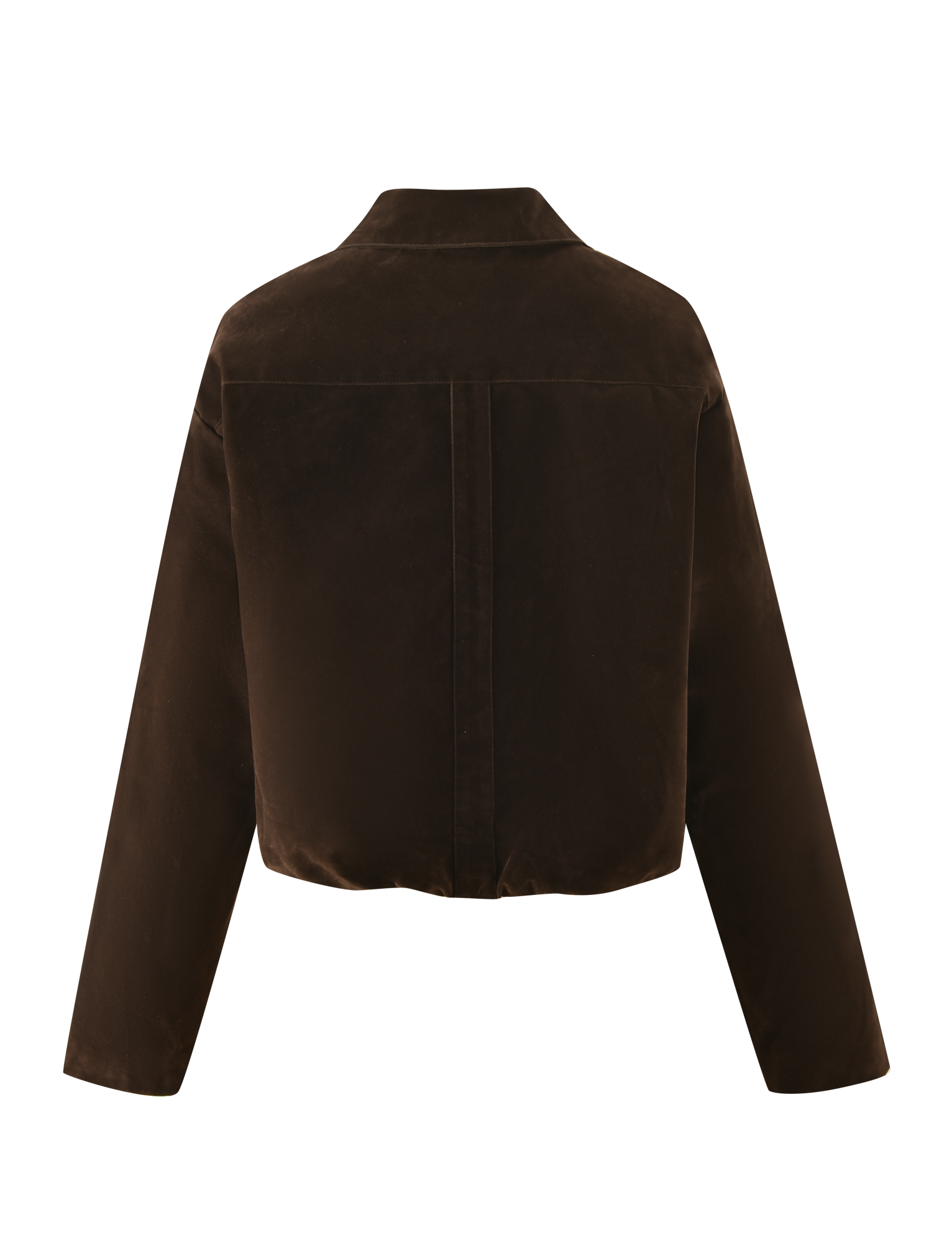 CAMELLIA BOMBER JACKET - CHOCOLATE SUEDE