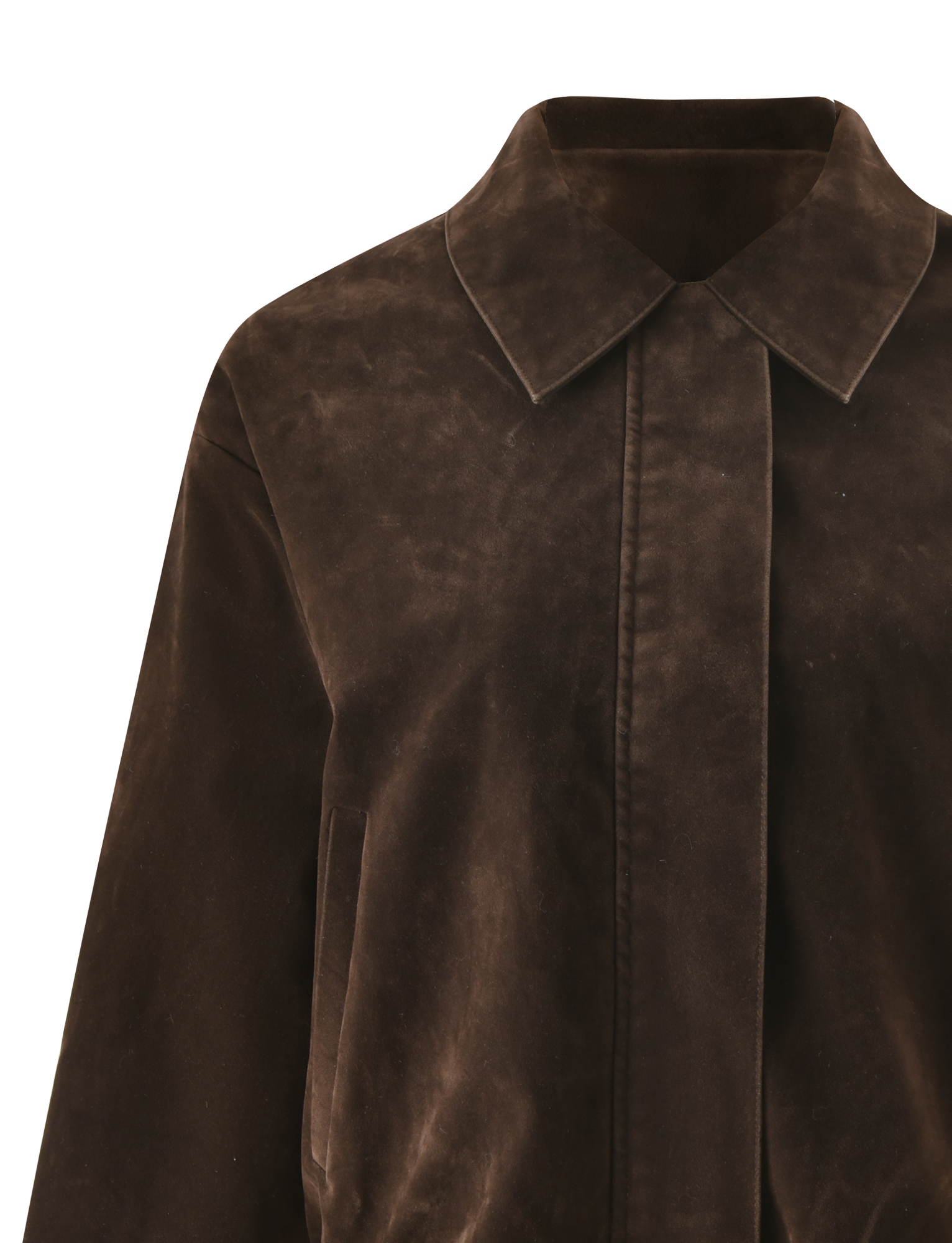 CAMELLIA BOMBER JACKET - CHOCOLATE SUEDE