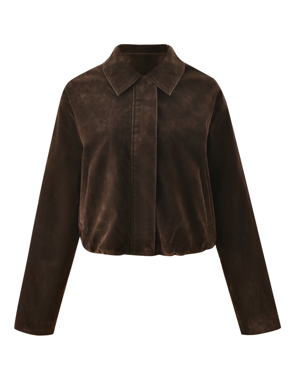 CAMELLIA BOMBER JACKET - CHOCOLATE SUEDE