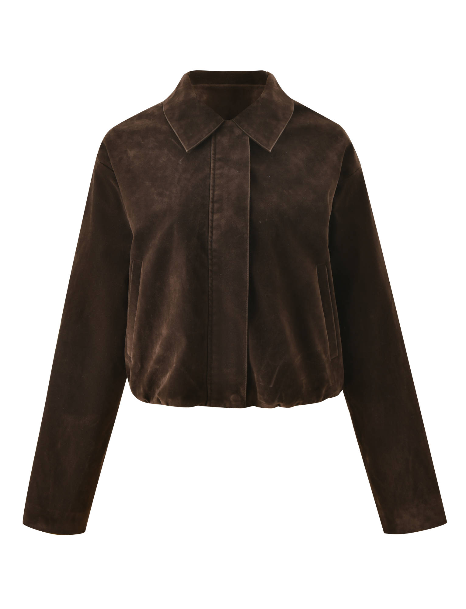 CAMELLIA BOMBER JACKET - CHOCOLATE SUEDE