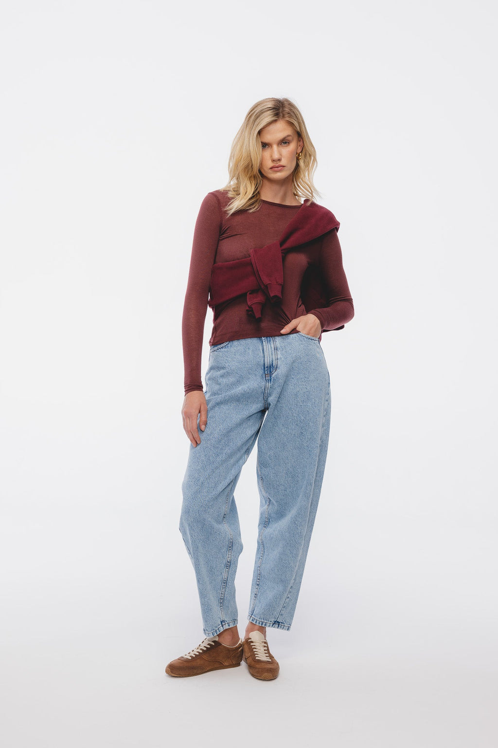 Hortensja Longsleeve in Burgundy