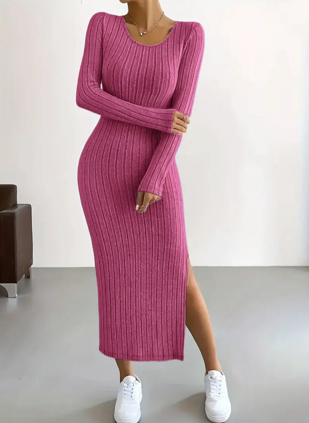 Ribbed knit dress