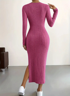 Ribbed knit dress