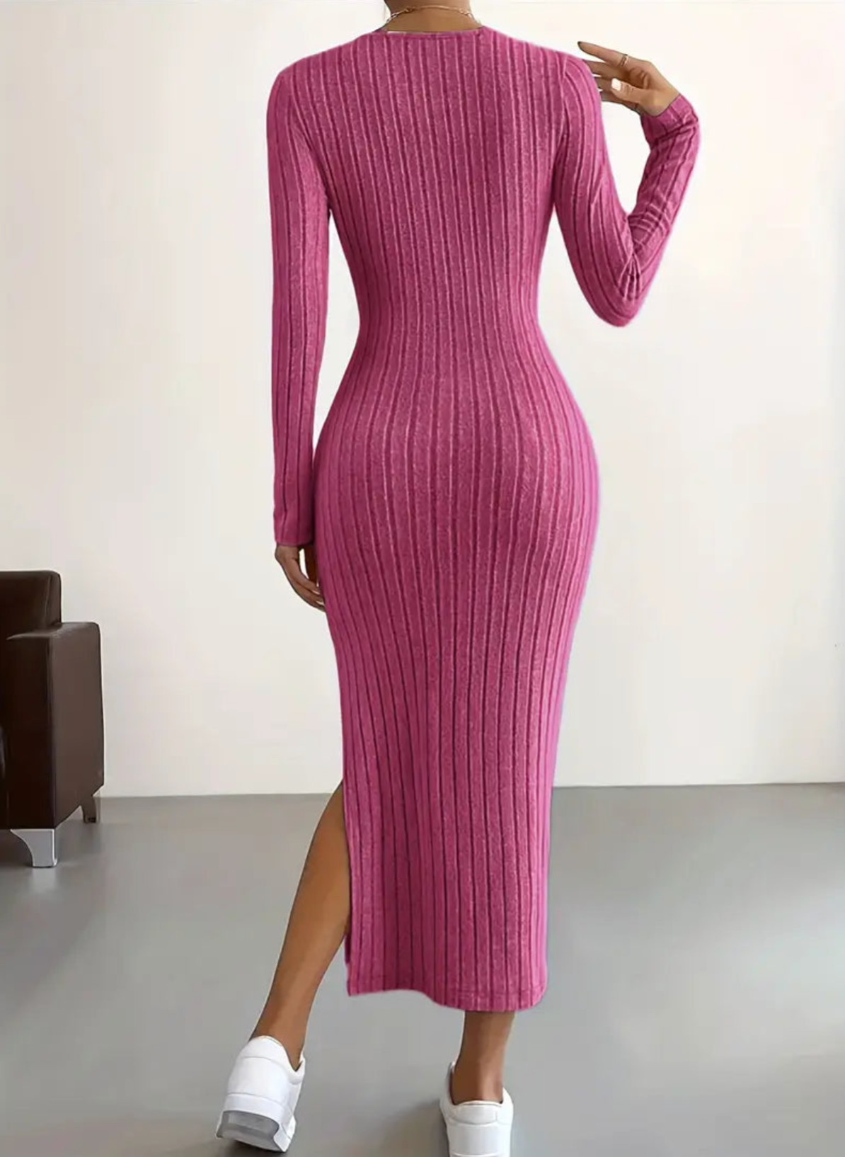 Ribbed knit dress