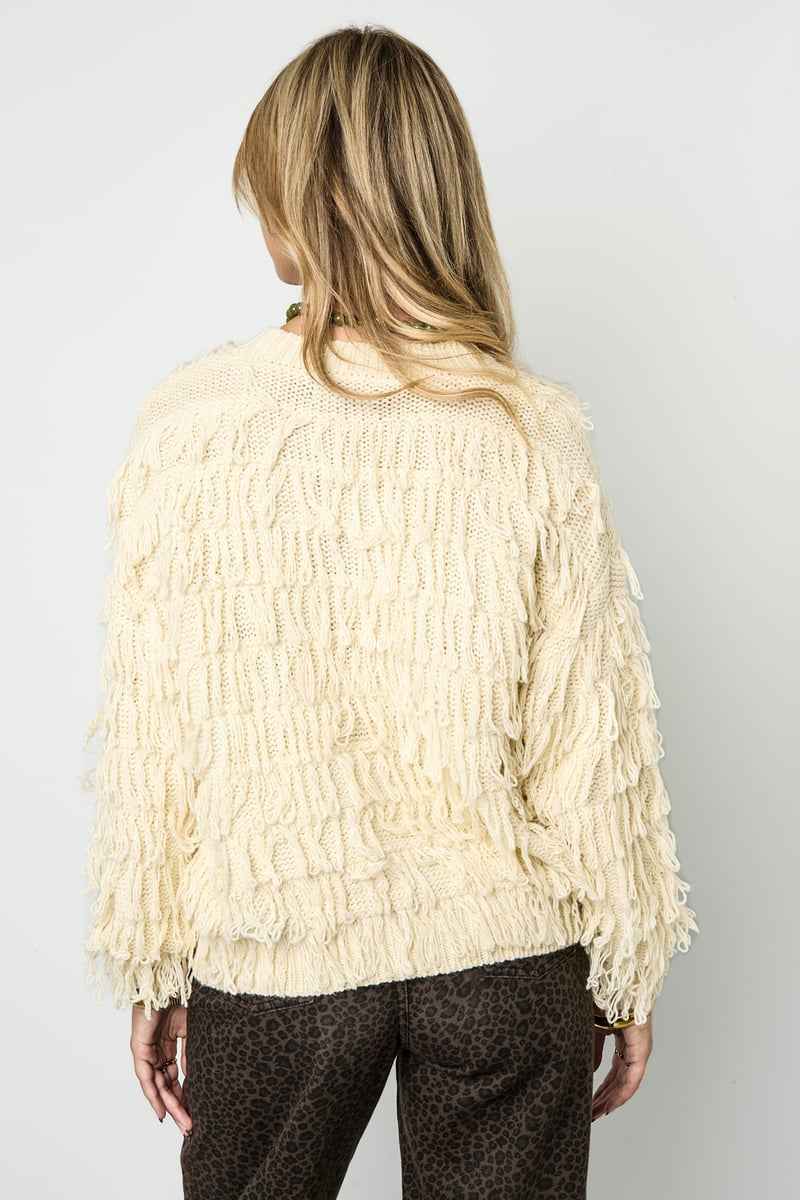 Fringe Knit - Stijlvolle Gebreide Sjaal met Franjes