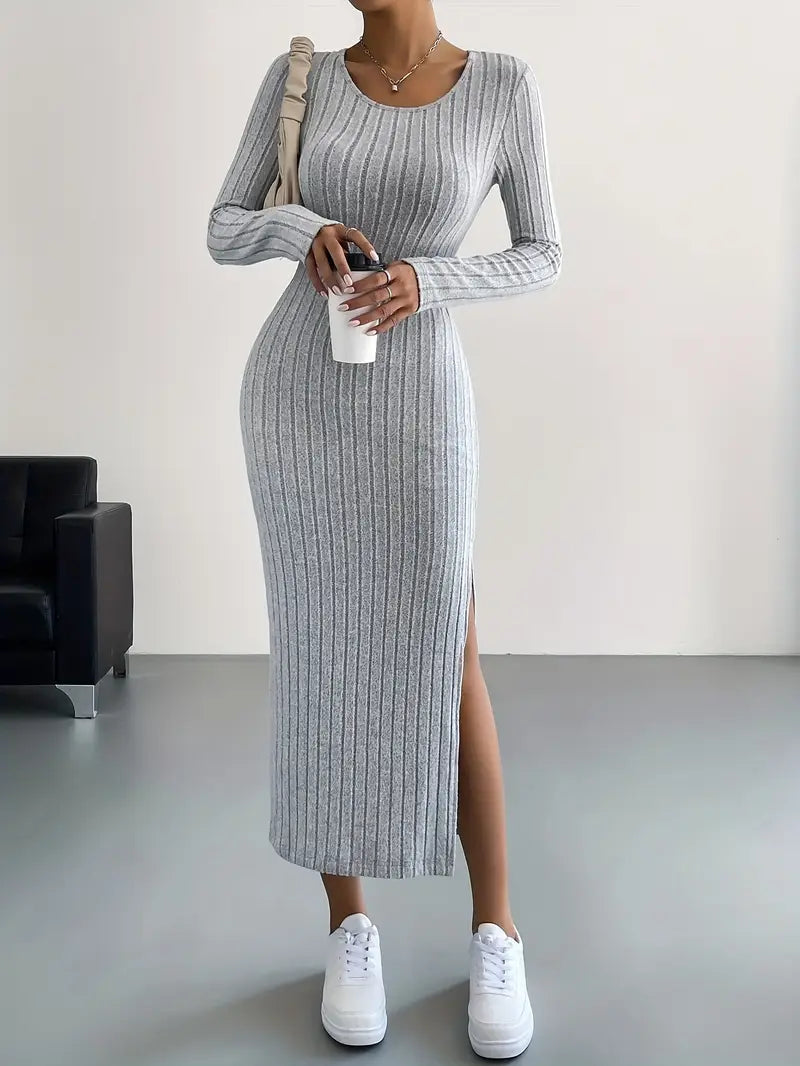 Ribbed knit dress