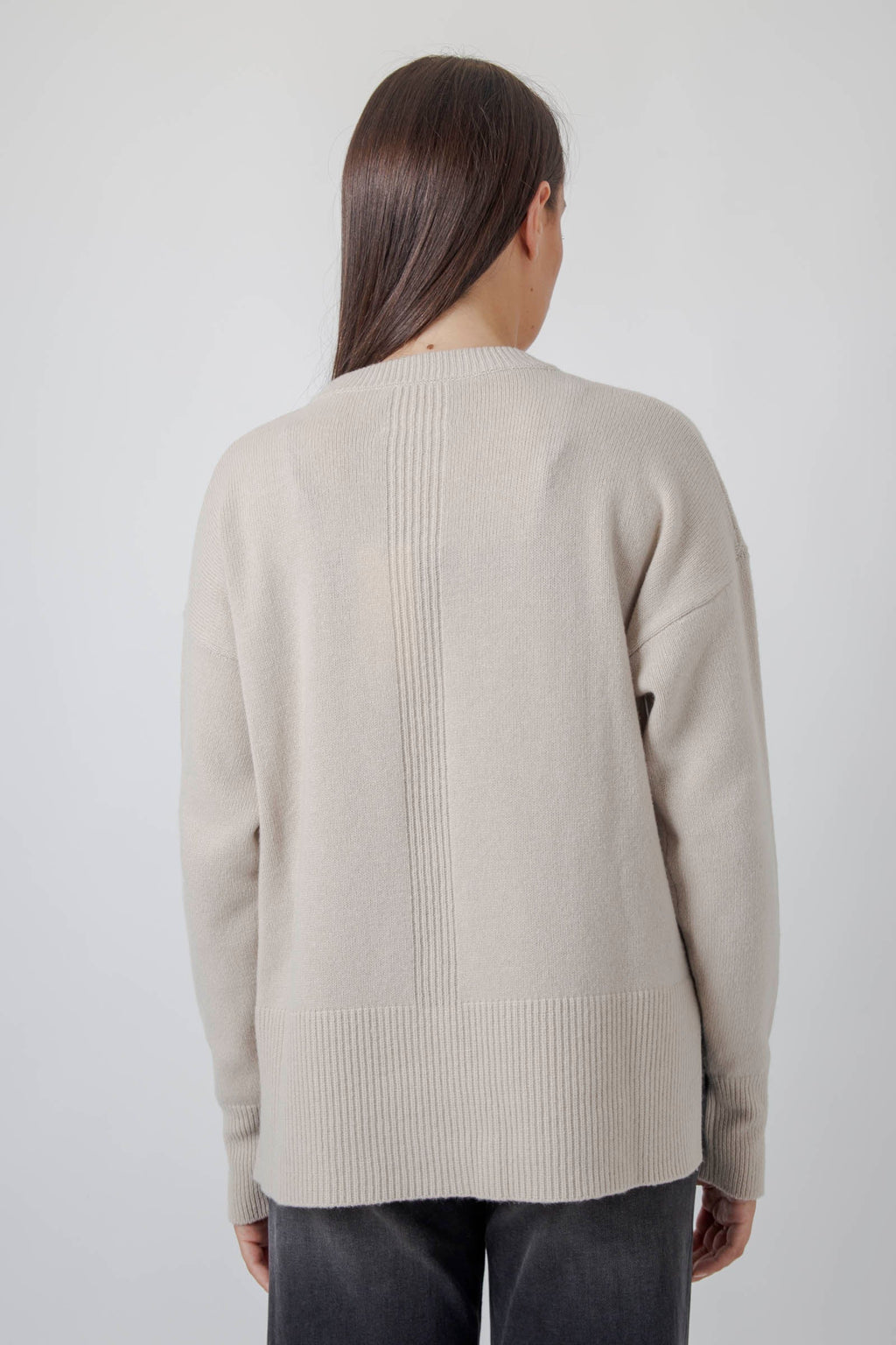 Cashmere Wool Crew Neck Sweater
