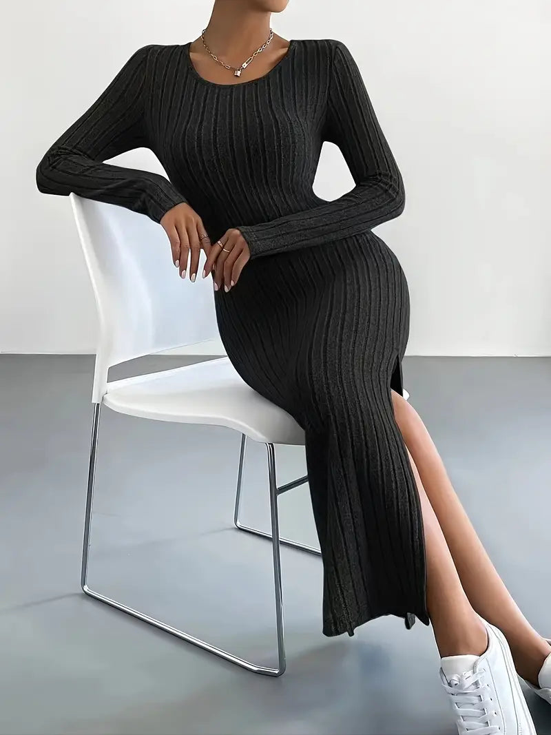 Ribbed knit dress
