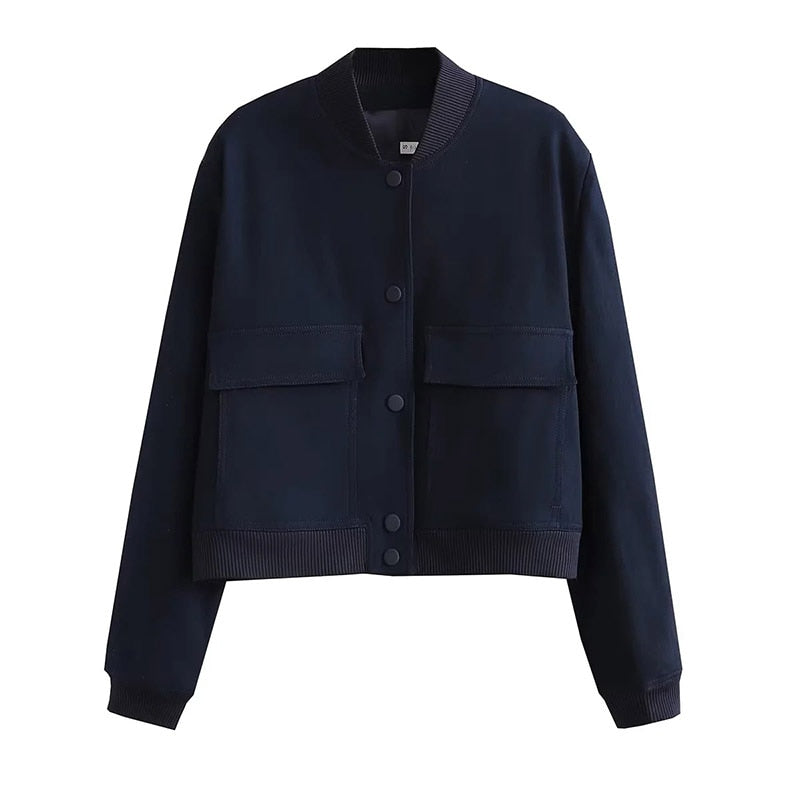 Celine | Bomber Jacket met Korte Taille