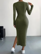 Ribbed knit dress