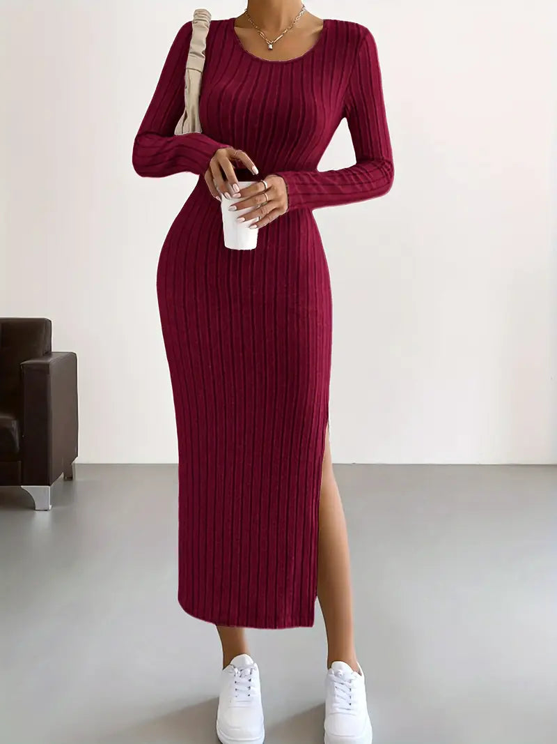 Ribbed knit dress