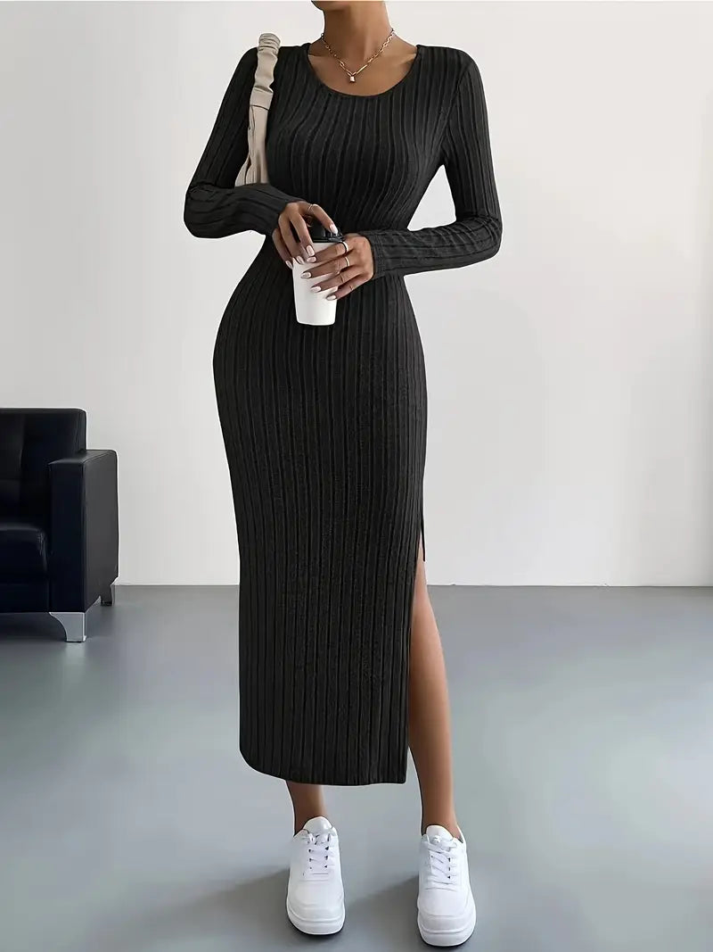 Ribbed knit dress