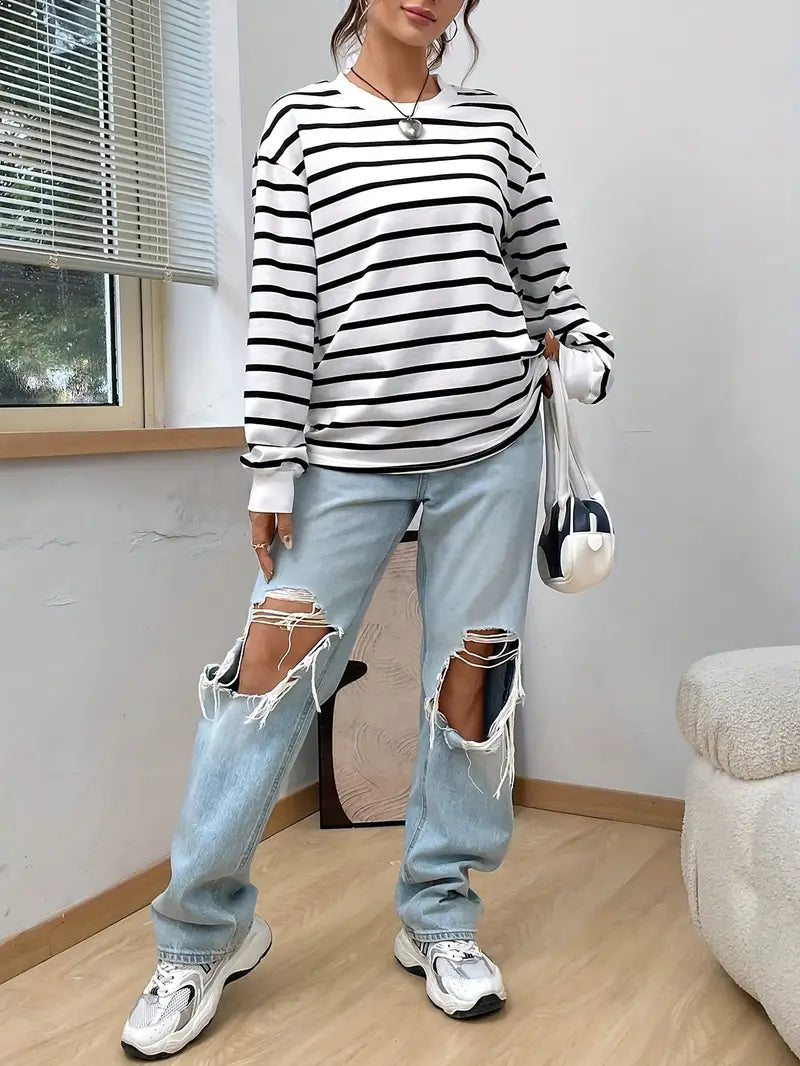 Jessalyn | Gestreept Sweatshirt voor Dames