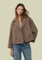 Isabel Buttoned Short Transitional Jacket Stylish & Chic