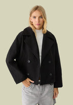 Isabel Buttoned Short Transitional Jacket Stylish & Chic