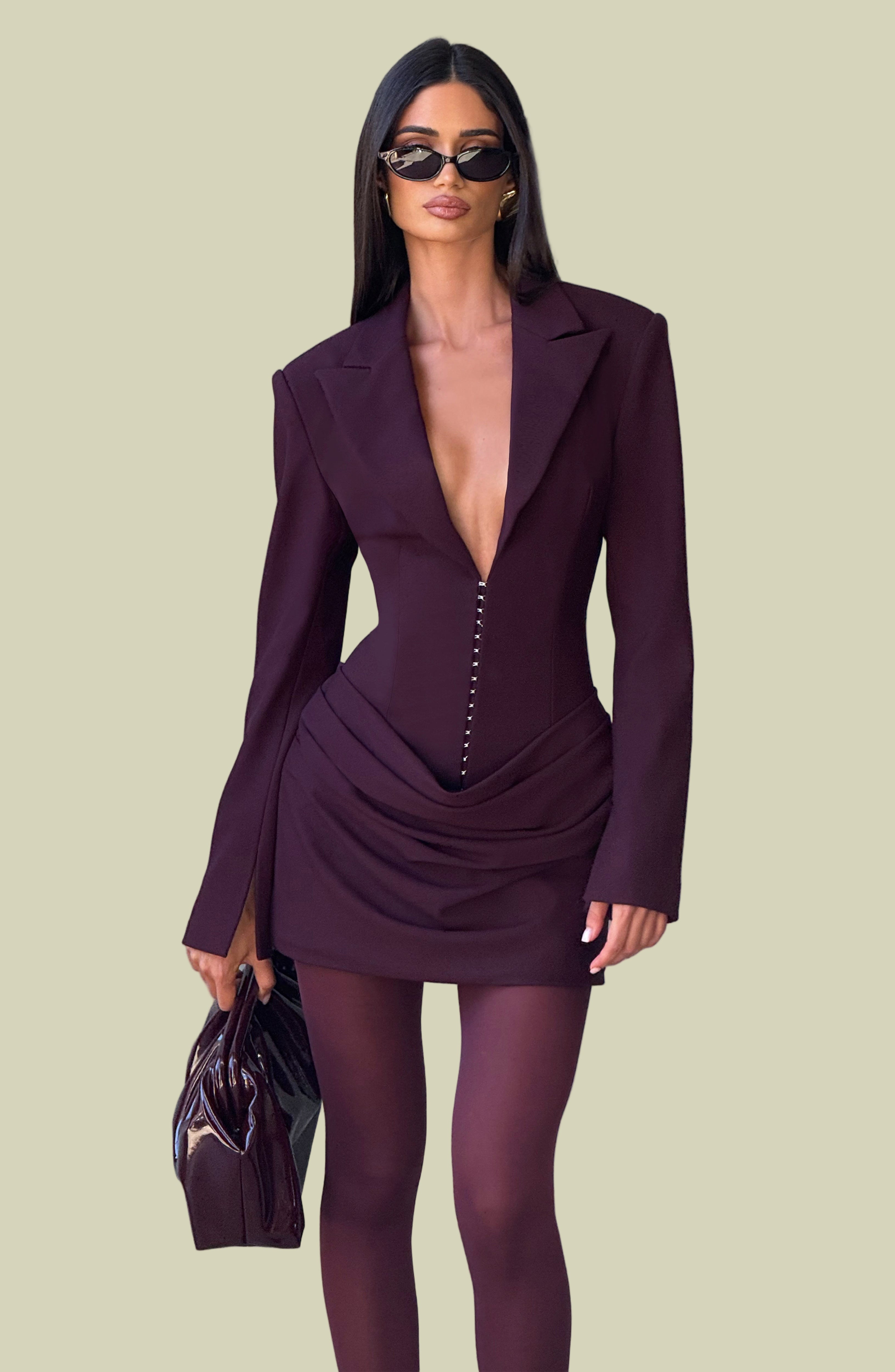 Susie Mini Dress - Plum