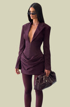 Susie Mini Dress - Plum